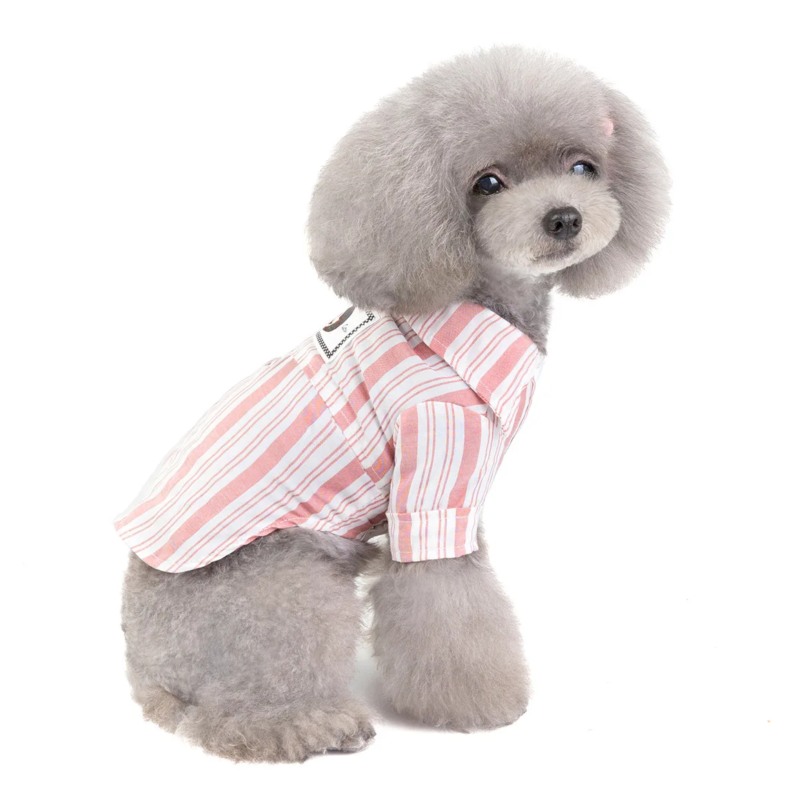 Fashion Spring  Summer Apparel Pet  Cat Dog Clothes  Cotton  Striped Dog Shirt