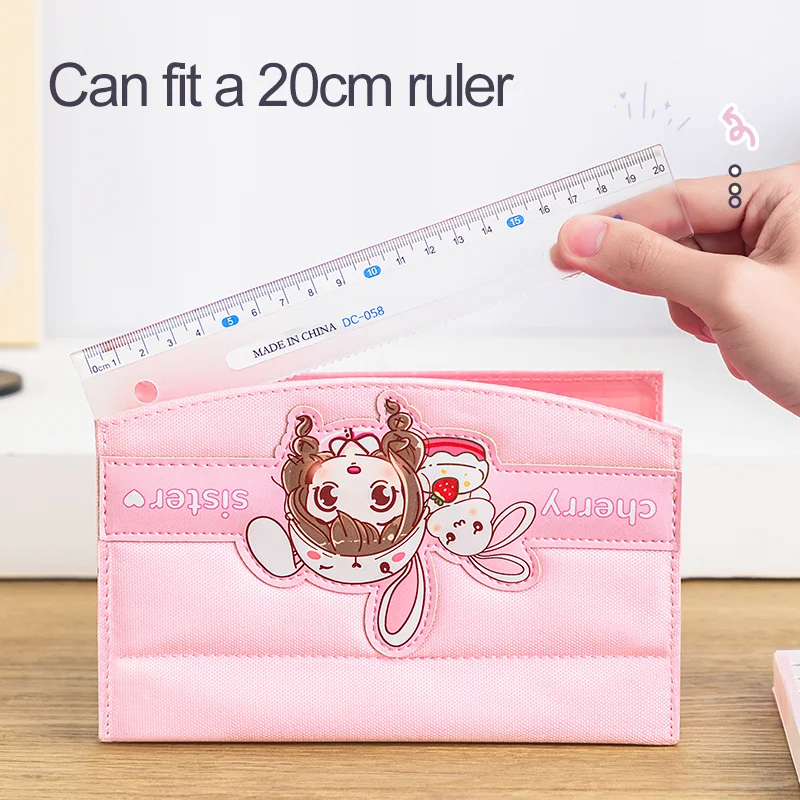 Cartoon Large Capacity Pencil Case: Cute Envelope-Style Stationery Organizer, Perfect for School Supplies