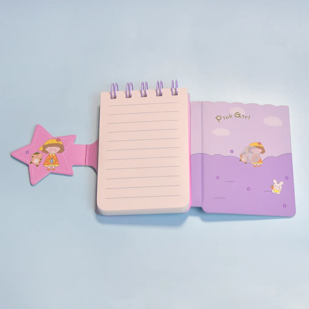 HR New Design Cartoon Cute Back To School Composition Daily Mini Memo Pad Weekly Agenda Planner Spiral Notebook For Students