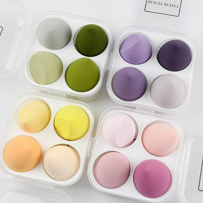 Amazon Hot sales 4pcs Latex Free Beauty Facial Foundation Makeup Sponge Blender