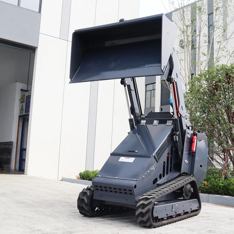 FREE SHIPPING!! EPA Euro 5 Walk Behind Mini Skid Steer Loader Crawler Skid Steer Loader With Bucket