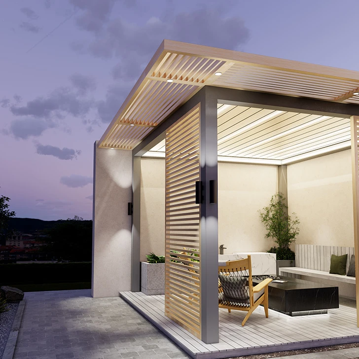 Waterproof Modern Shed Cover Balcony Electric Customized Steel Swimming Pool Bioclimatic Pergolas Price Garden Pavilion Outdoor