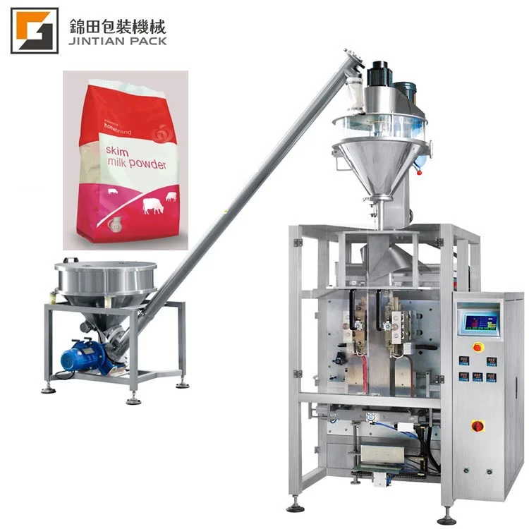 Stand up bag quad seal pouch automatic milk/coffee powder packing machine