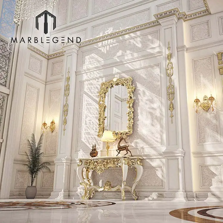 one-stop solution luxury marble medallion floor pattern waterjet marble inlay design for villa