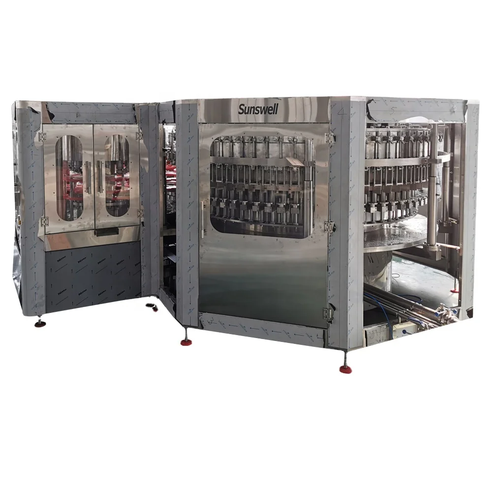 Automatic Glass Bottle Soda Sparkling Water Beer Brewery Wine Energy Drink Bottling Filling Sealing Capping Machine
