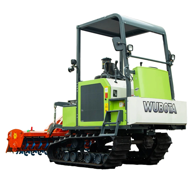 Crawler Tractor with Rotavator for Rice Land