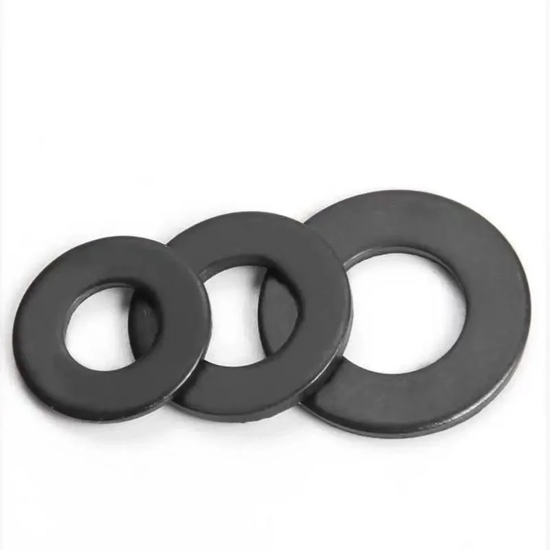 Flat washers  Wholesale carbon steel  washers  black oxide geade4/8/10 M2-M30 DIN125 GB97