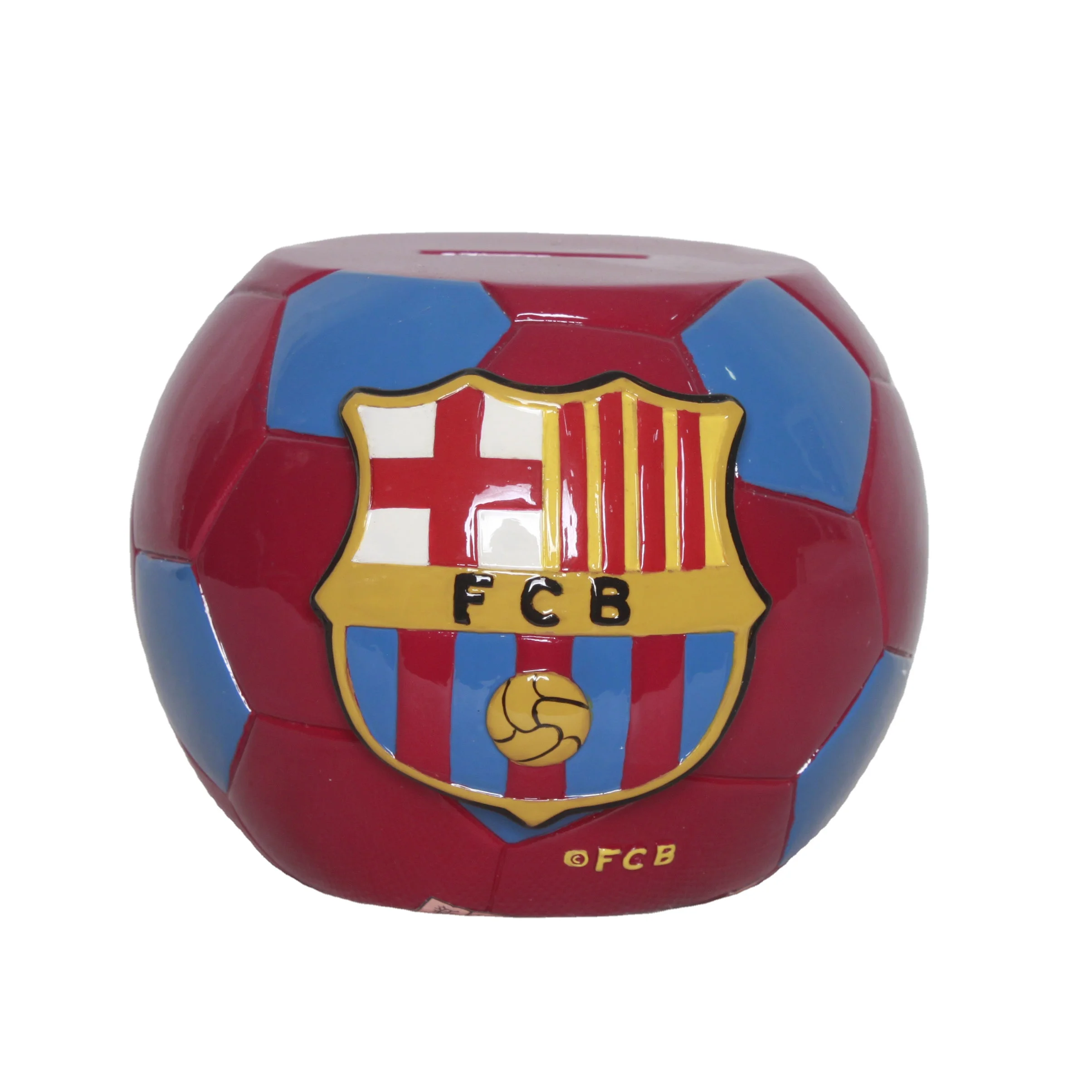 
Custom design Money bank Soccer Shape Kids Piggy Bank resin football shape Saving box And Sports Decor 