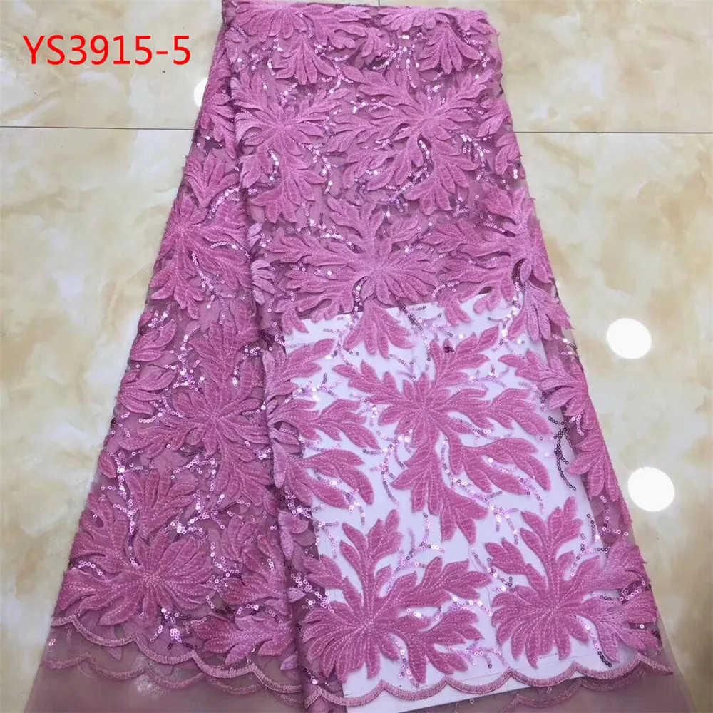 YS3915 Wholesale guangzhou Deep green embroidery velvet design rose french net lace fabric