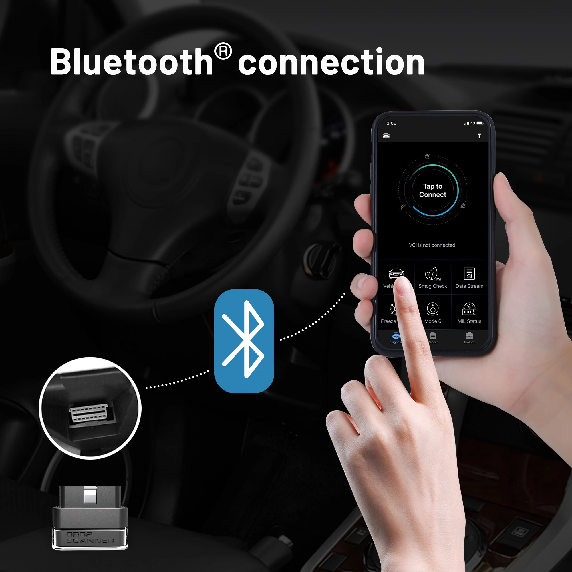 Bluetooth Version 4.0 OBD / Obdii For Android IOS Torque Car Code Scanner Diagnostic Machine For All Cars