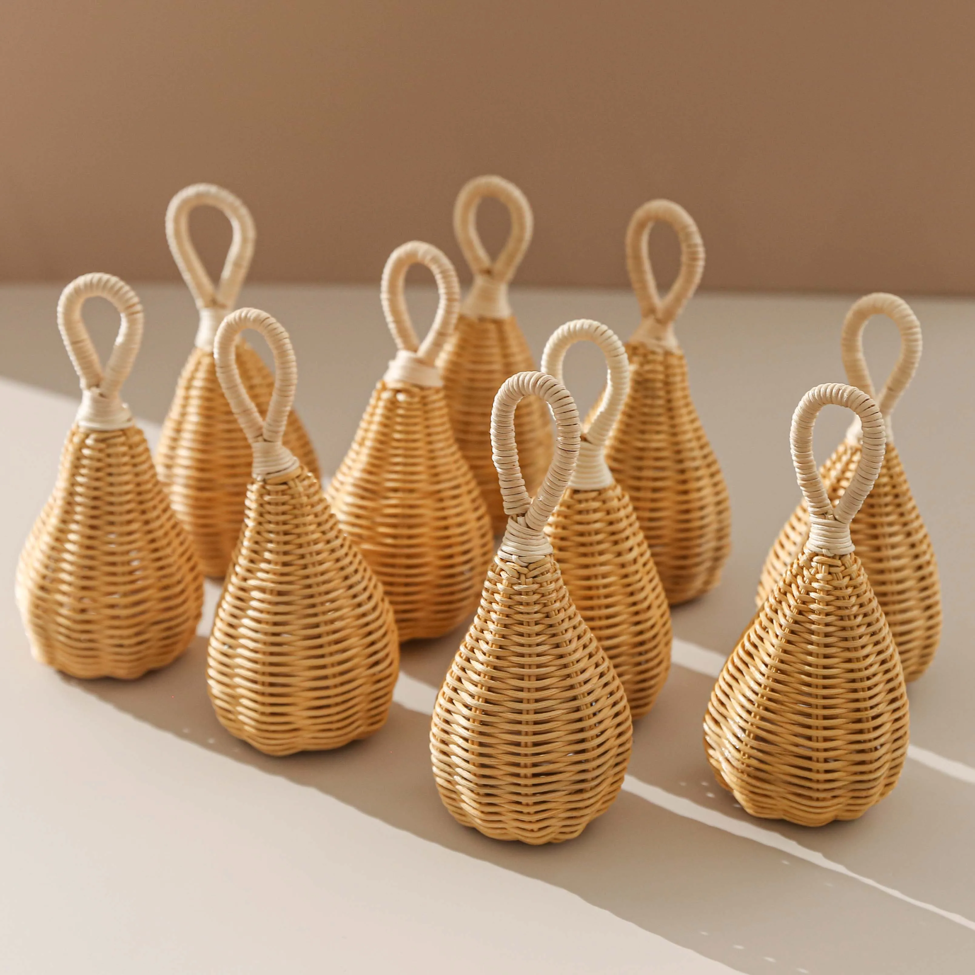 Music Hand Bell Rattan Weaving Hand Bell Education Infant Attention Training Toy