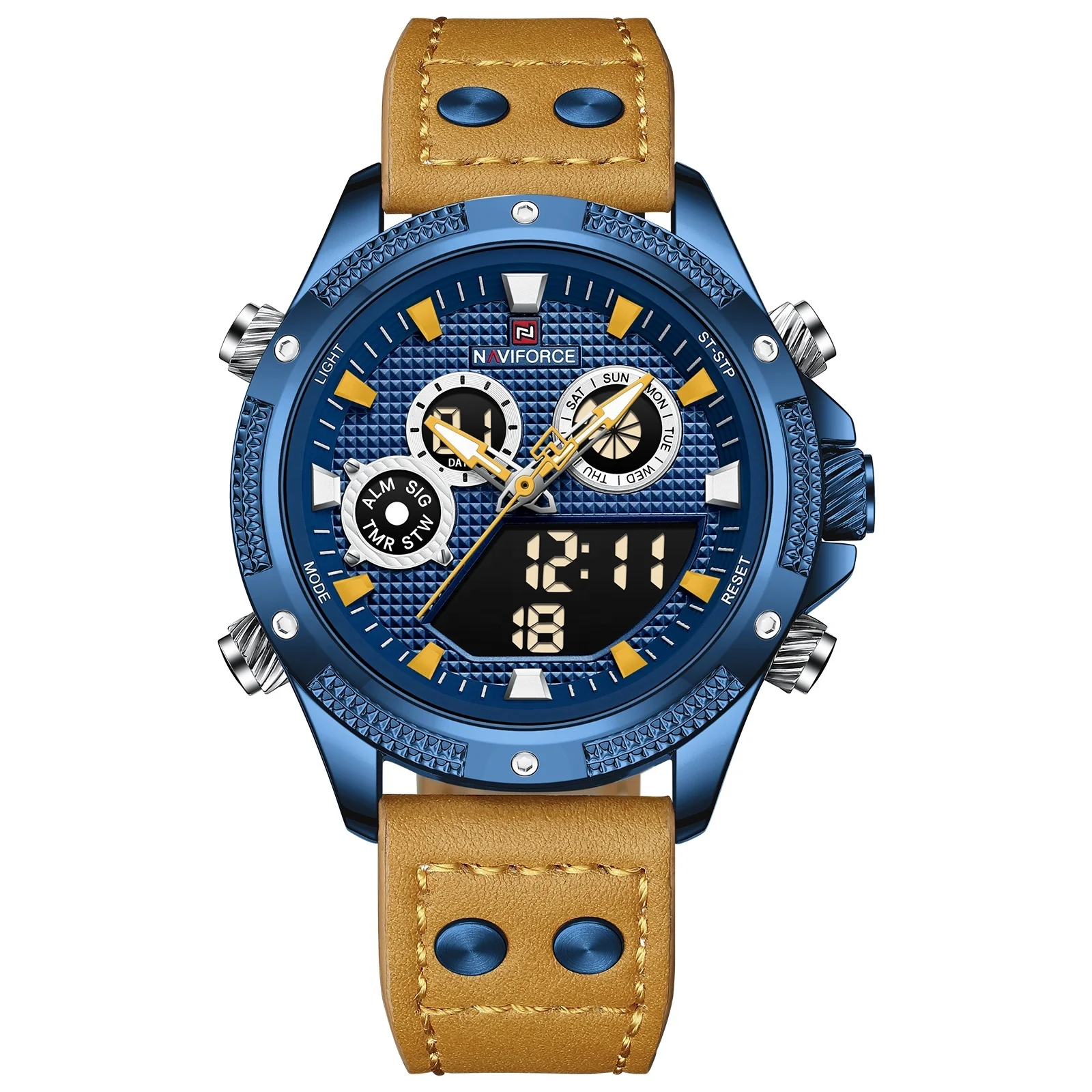 New High Quality NF9224 man business watch Trend Design Best Selling Promotional Man Quartz Watch Genuine Leather Band