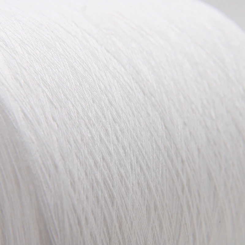 100 Spun Polyester Yarn Raw White Knitting Weaving Ne 20S 30S 40S 42S 45S 60S Polyester Yarn