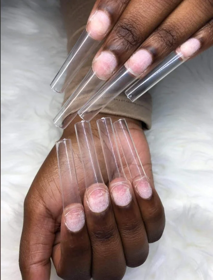 Hot sale  New popular c curve extra long xxxl square straight clear nail tips products
