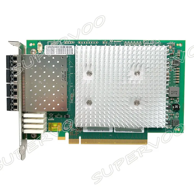 QLE2764 PCIe 3.0 x16 Quad / 4-ports 32GFC SR-Optic SFP+ Full Height HBA QLE2764-SR-CK