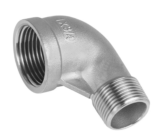 Stainless steel reducing diameter internal and external tooth elbow pipe fittings 316 internal and external wire 90 degree elbow