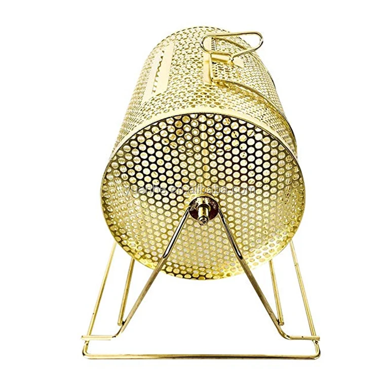 Brass Plated Raffle Drawing Ticket Drum Spinning Lottery