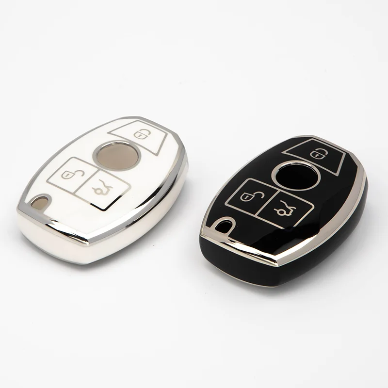 Custom TPU Car Key Case Cover Models Compatible Mercedes Benz C E S Class Offers Key Protection
