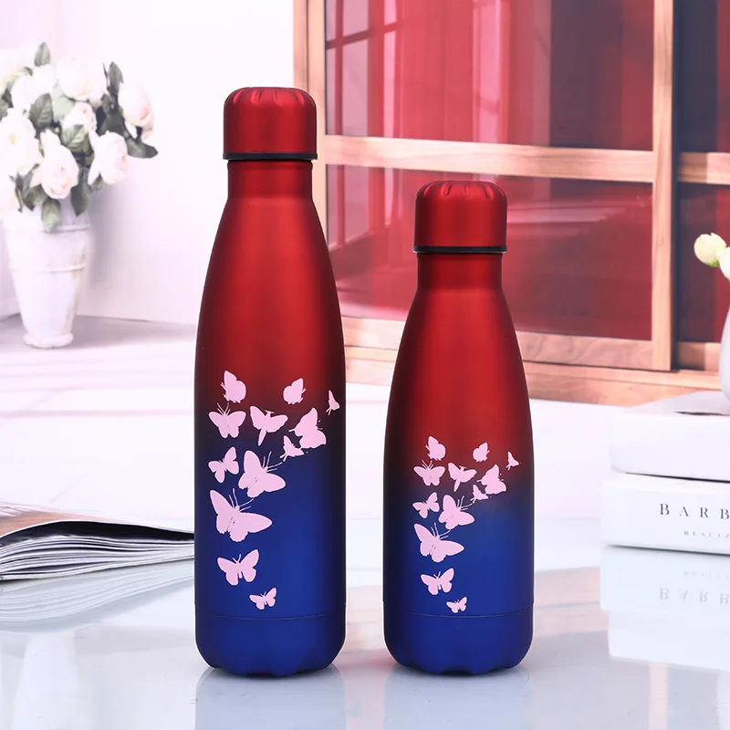 500ML LOGO Custom Double Wall Stainless Steel Water Bottle Thermos Bottle Keep Hot and Cold Insulated Vacuum Flask for Sport