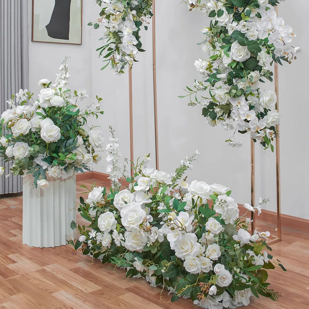New Korean Moth Orchid Flower Runner Row Decoration Hanging Flower Backdrop For Wedding Interior Wall