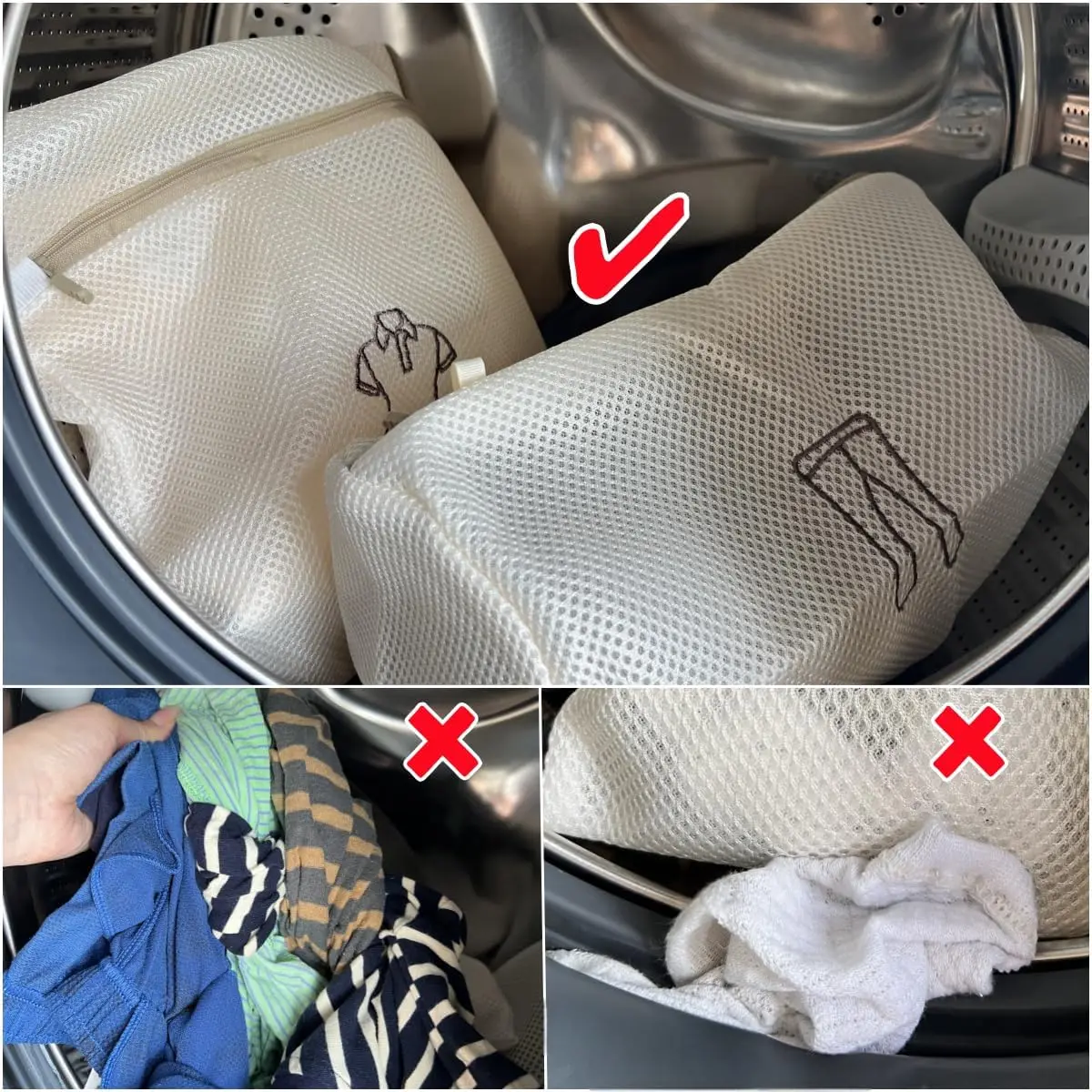 Embroidery Laundry Thick Double Layer Bra Underwear Protective Laundry Machine Washable Mesh Bag