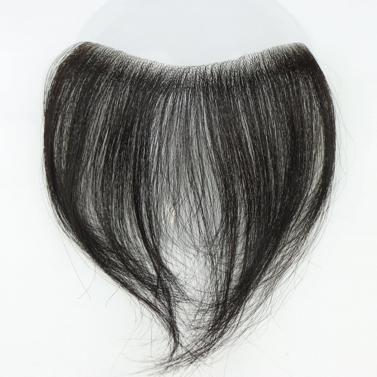 Thin Skin PU V Loop Male Wig Poly Base Human Remy Hair Prosthesis Frontal Hair Piece For Men Slim Patch Hairline