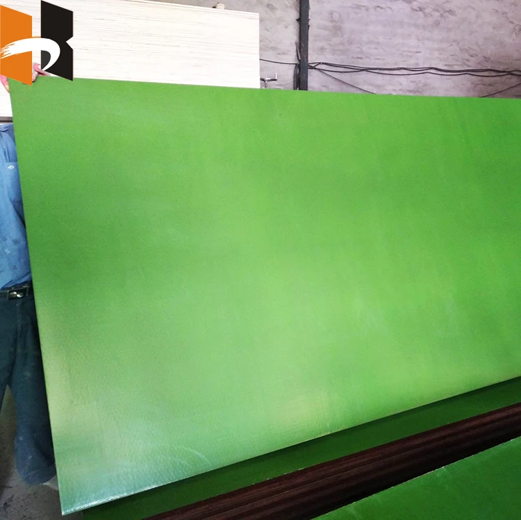 4x8x12mm High Reused Green PP Plastic Formwork Film Faced Plywood For Construction