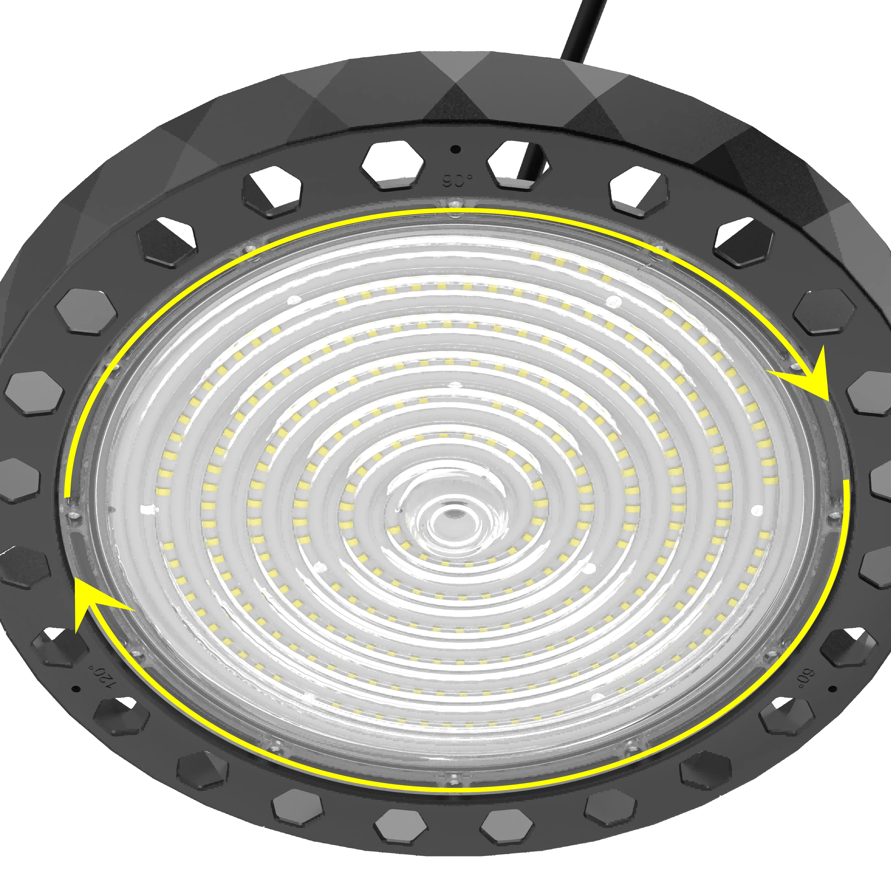 Aurora series UFO Led high-bay light 100w 150w 200w energy saving IP65  Industrial Lighting Highbay Lamp for Warehouse Garage