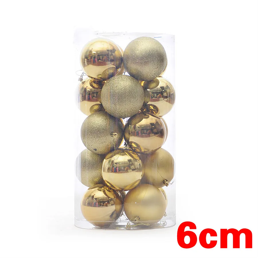 Arbol De Navidads 24Pcs Christmas Decoration Balls 4/6/8cm Plastic Ball Ornaments Christmas Ball Sets Natale