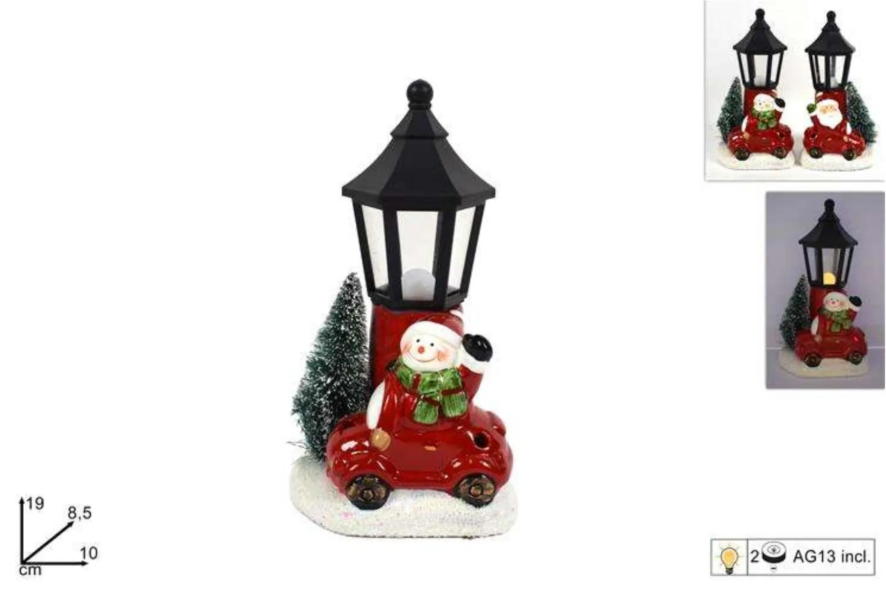 Ceramic Decor Christmas Ornaments Christmas Santa Figure Lighthouse With Led Lights Party Gifts Home Decor Lighthouses