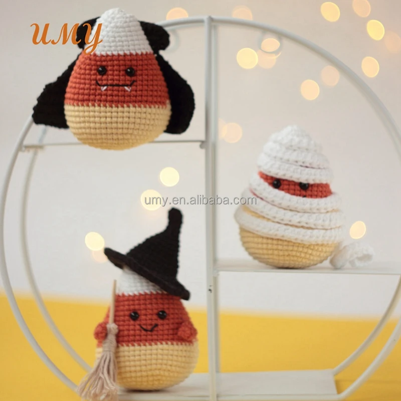 Handmade Gifts Amigurumis Crochet Food Halloween Crochet Toy Fake Halloween Candy Corn