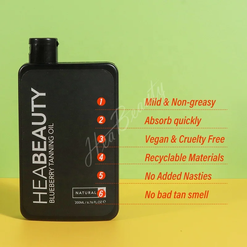 Brand Direct Sale Shine Brown Tanning Oil 100% Vegan Ingredient No Greasy Natural Tan Brown Skin Melanin Peptide Tanning Oil