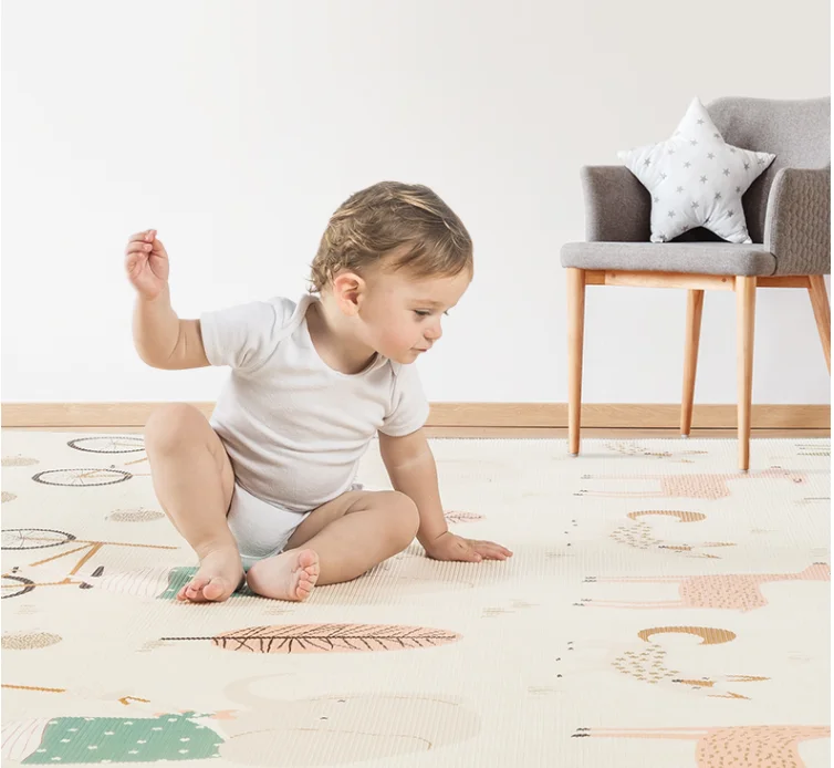 Baby mat for kids playing,  soft mat with classic design, educational kids carpet xpe mat