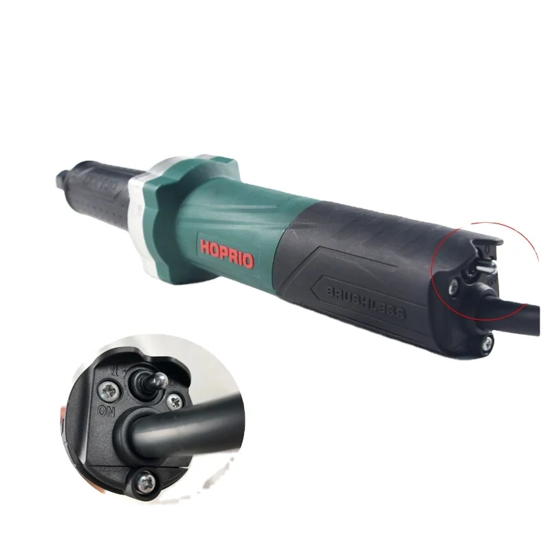 HOPRIO High Quality Long Neck 1050W Mini  Brushless Angle Die Grinder with adjustable speed