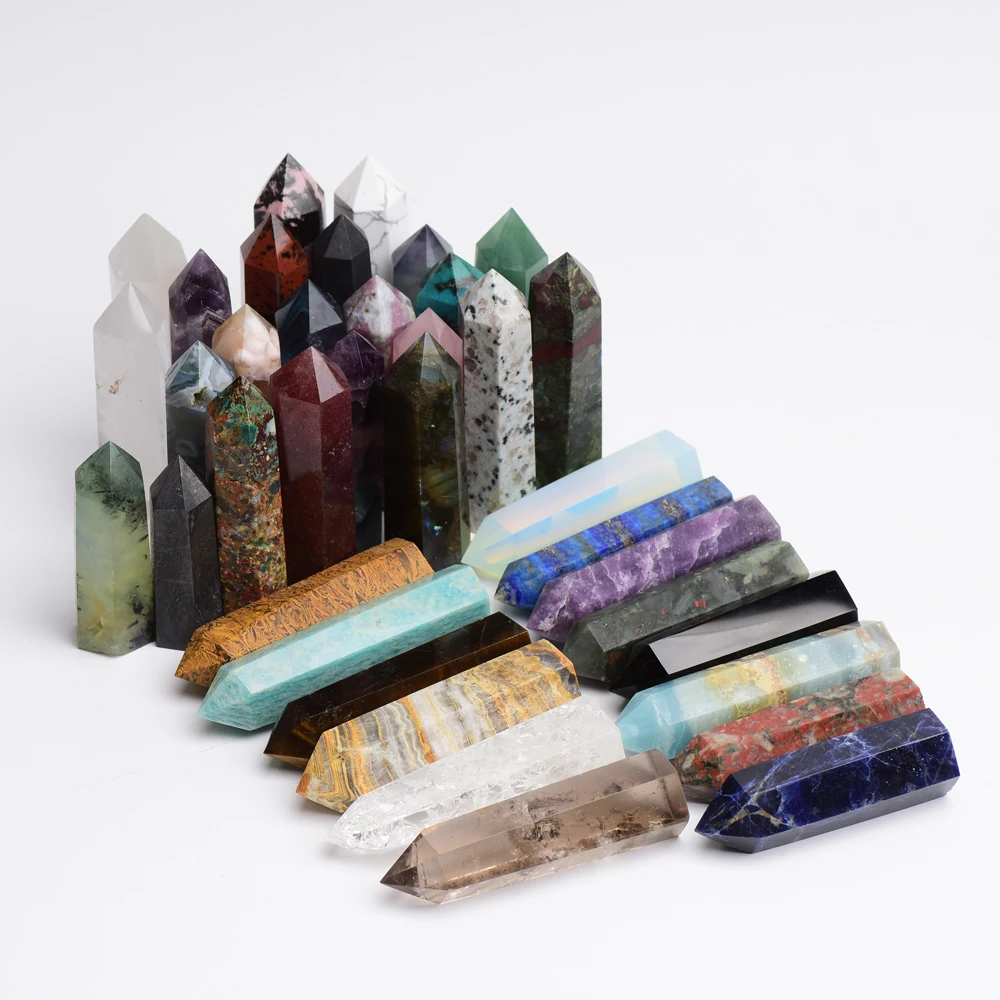 Натуральный высококачественный исцеляющий Кристалл башня палочка флюорит розовый кварц аметист кристалл точки