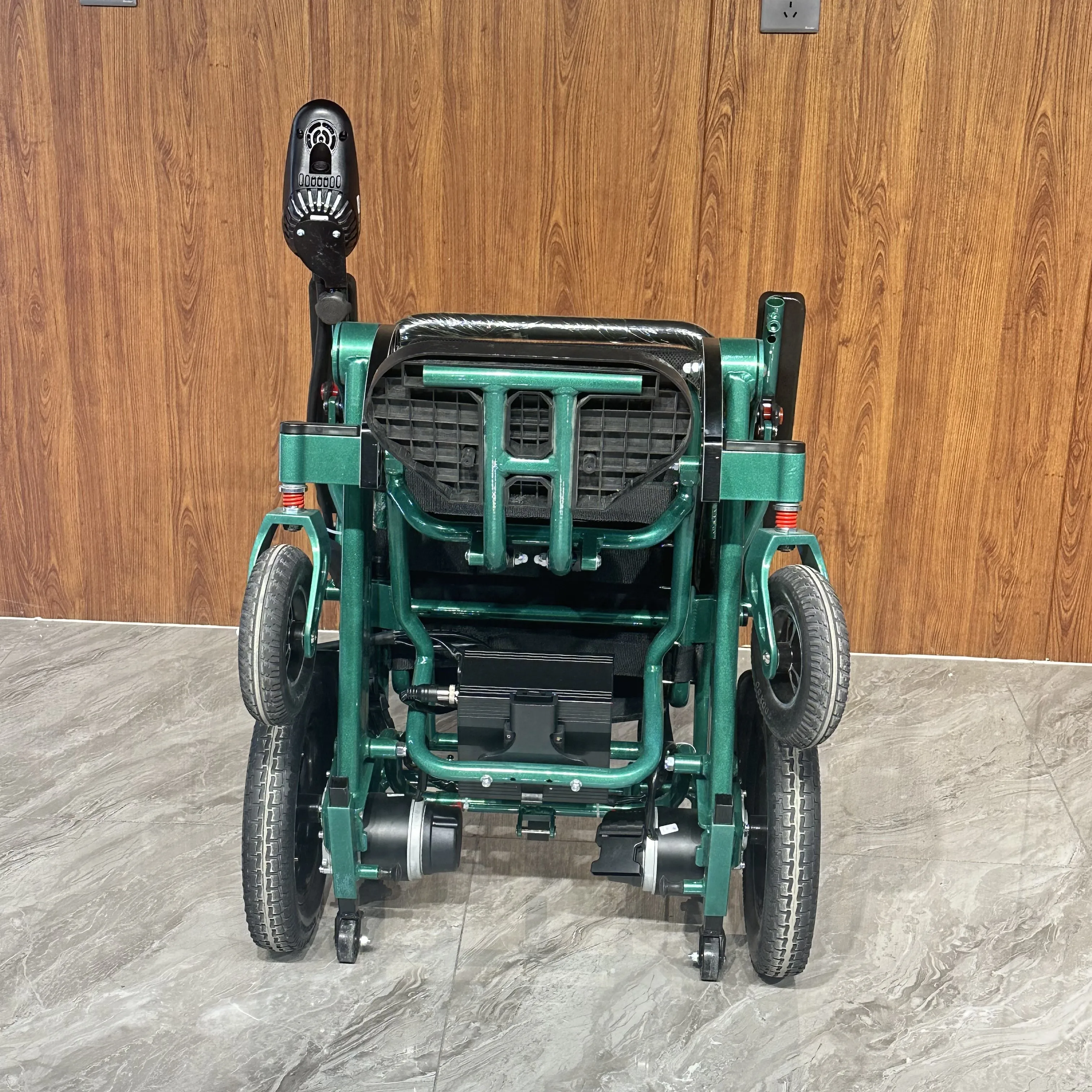 Manufacturer CE Certified Foldable Electric Wheelchair with Aluminum Alloy Frame 13485 Certification Hospital Furniture