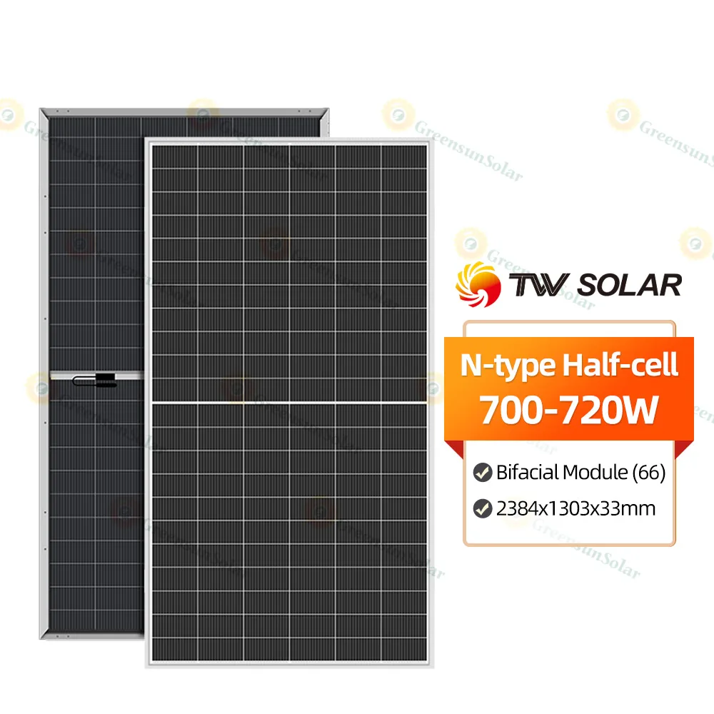 TW Bifacial Solar Panel Tongwei Mono Solar Panel 700W 710W 720W N Type High Quality Pv Module For Home Use