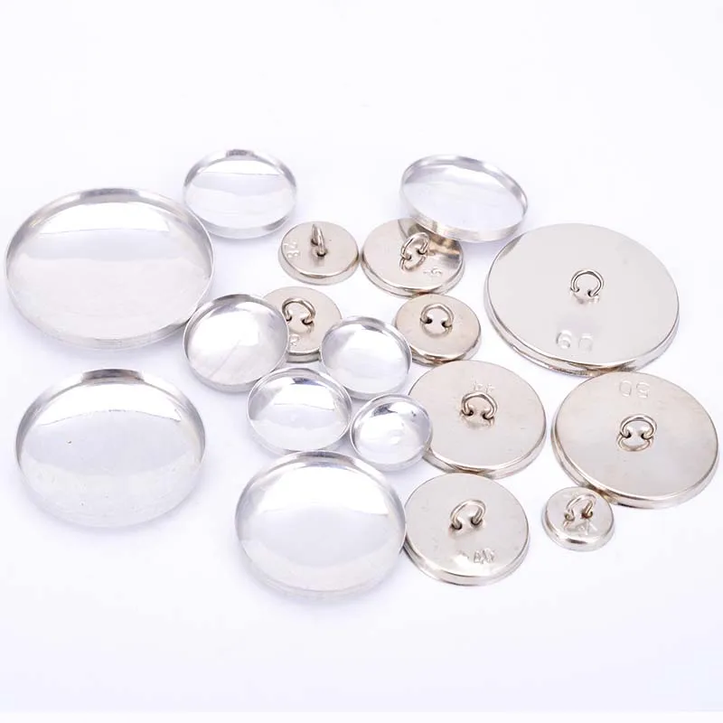 Fabric Cover Buttons Iron back stainless steel bottom PU Fabric Covered Buttons Scrapbooking DIY Sofa Accessories buttons