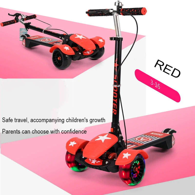Cheap price kids scooter 3 wheel Pu Flashing outdoor Scooter For Kids scooter for kids children