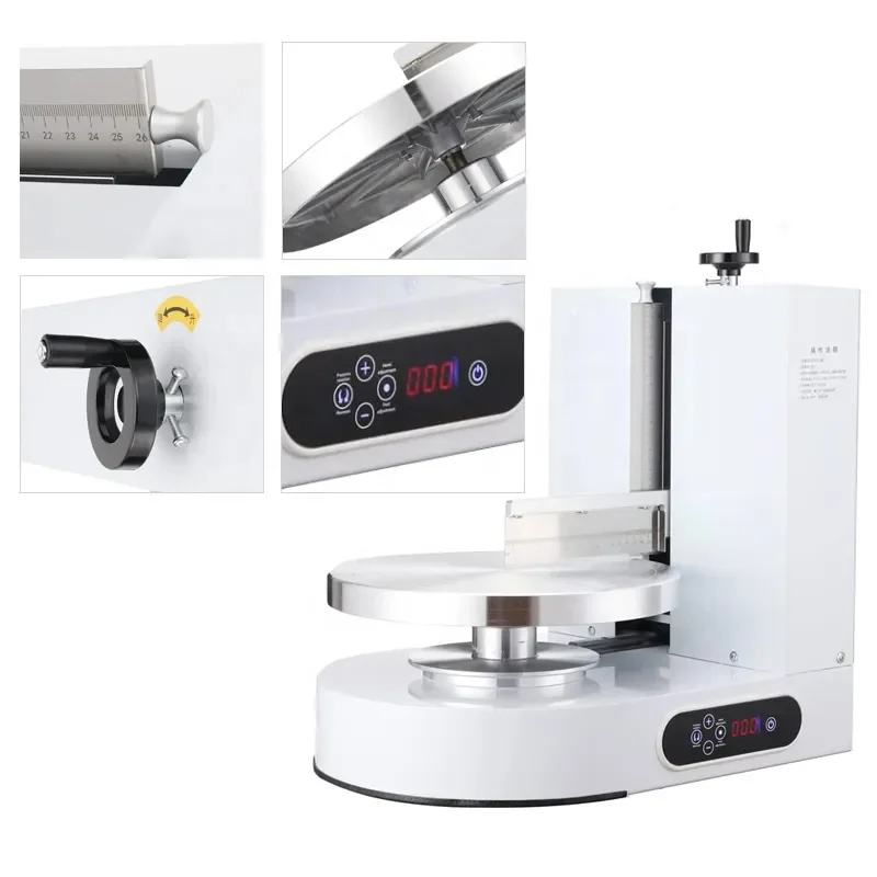 Small fully automatic Birthday cake Spreading Decorating Machine Desk Cake bread cream Coating Filling Smoothing Machine