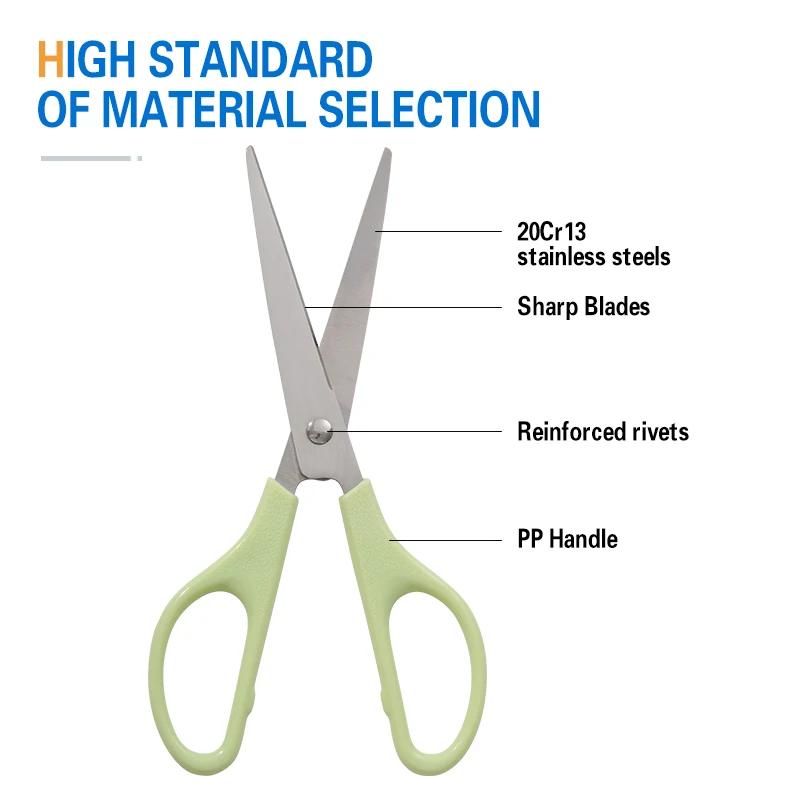 Wholesale stainless steel stationery scissors small portable household kids student office scissors