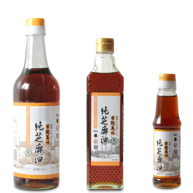 Hot sales 100% pure sesame Oil For Cooking salad Or pure sesame oil OEM with Factory Price