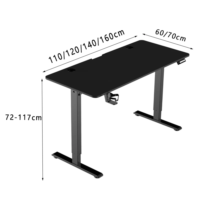 High Quality Ergonomic Electric Rising Desk Steel Height Adjustable Table For Sit To Stand Desk Standing Computer Desk