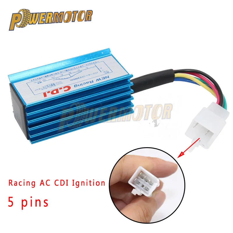 Blue Racing AC CDI Ignition Box 5 pins Ignition Coil For ATV   Quad Pit Dirt Bike Go Kart Mope Scooter Motorcycle 50cc 110cc 125