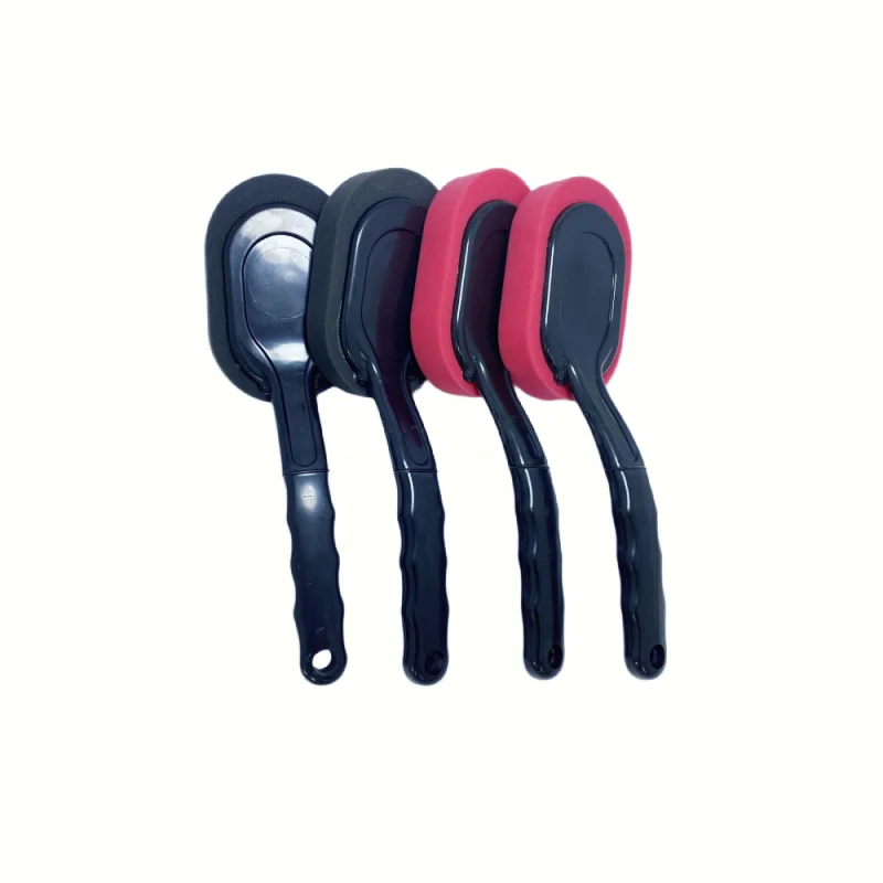 Car tire polishing brush multi-function interior brush waxing wheel hub cleaning sponge brush car beauty tool