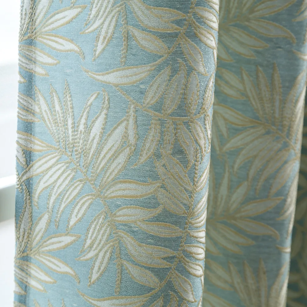 Thick Plant Jacquard Black Out Window Curtains for Living Room Bedroom Luxury Red Color Kitchen Curtains Available