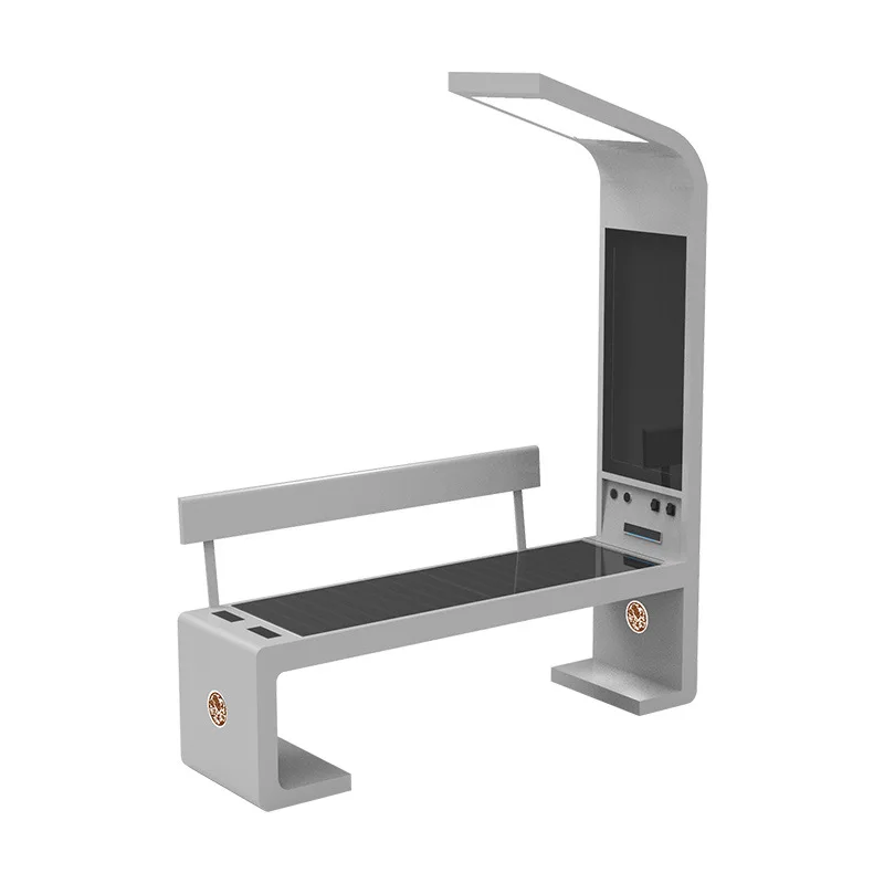 Outdoor smart park chairs smart benches solar patio garden benches leisure tables and chairs smart city advertising chairs