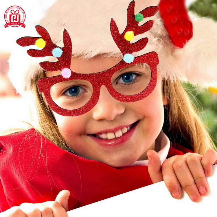 Factory Wholesale Home Euro-American Festive Party 3D Christmas Glasses With Decoration Supplies