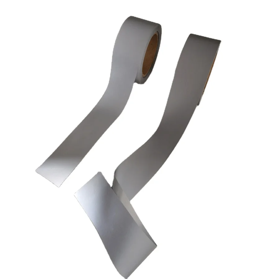 Medium Bright Economic Gray Polyester Reflective Fabric tape for safety vest