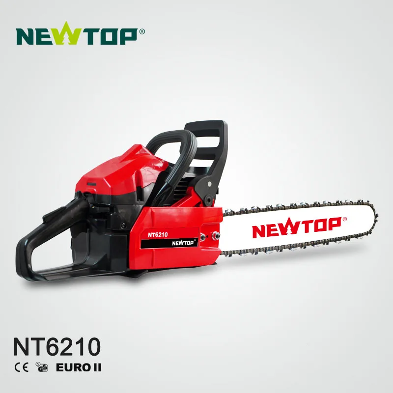 Professional Chinese factory 2 stroke 62cc NT6210 gasoline chainsaw with easy starter